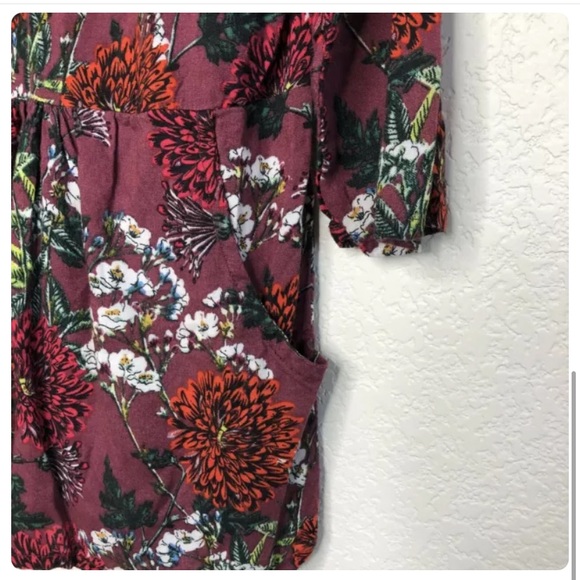 Beach Riot x Revolve Floral Open Low Back Dress/ cover up Tunic Pool travel R1 - Picture 2 of 3
